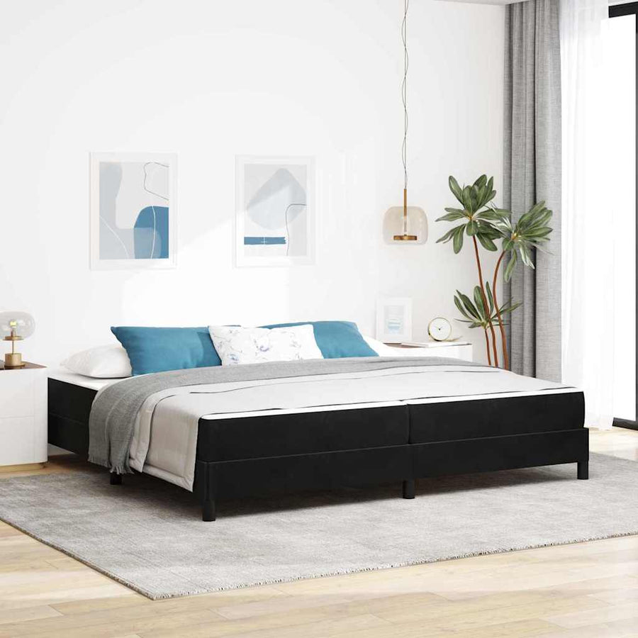 Boxspringbed met matras Zwart 200 x 200 cm Fluweel