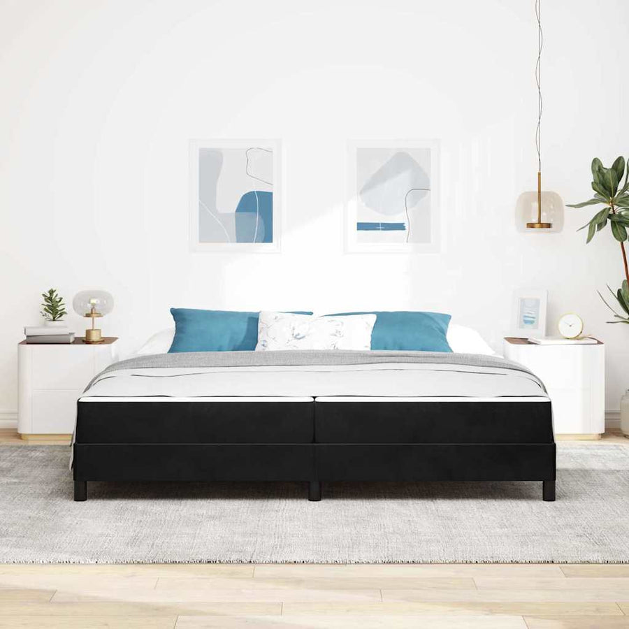 Boxspringbed met matras Zwart 200 x 200 cm Fluweel