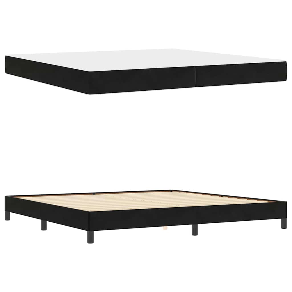 Boxspringbed met matras Zwart 200 x 200 cm Fluweel