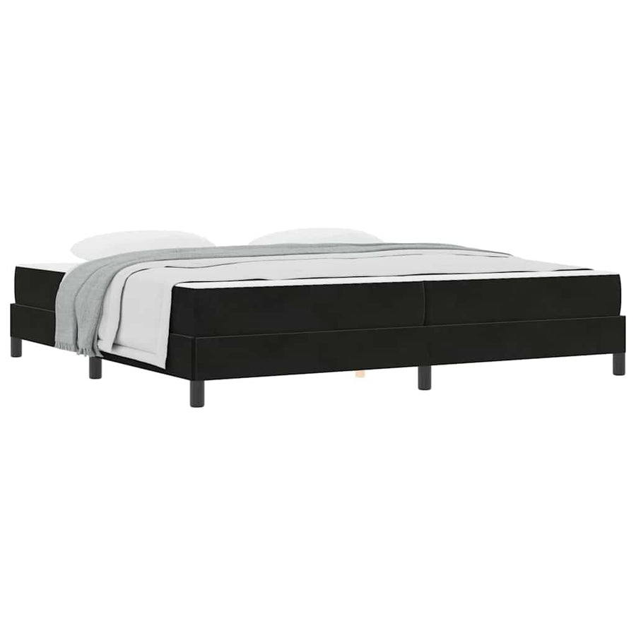 Boxspringbed met matras Zwart 200 x 200 cm Fluweel