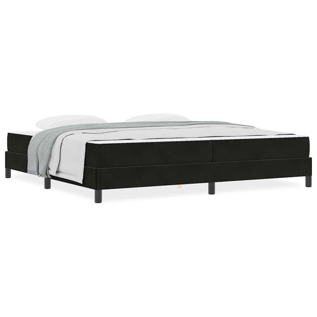 Boxspringbed met matras Zwart 200 x 200 cm Fluweel