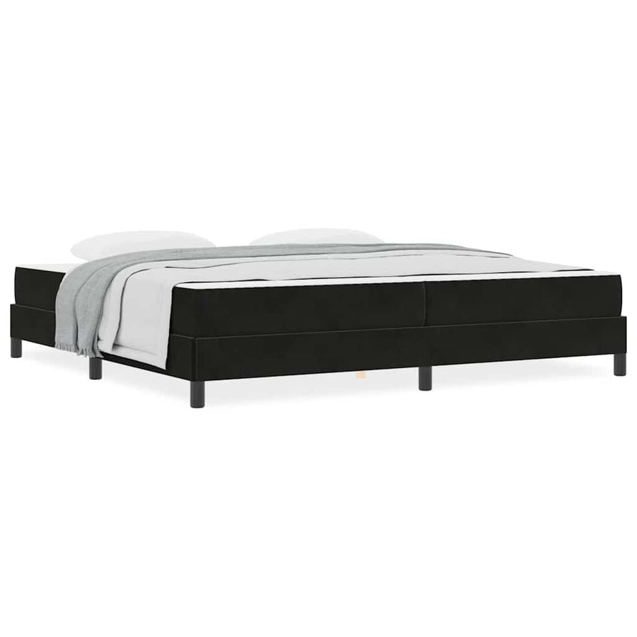 Boxspringbed met matras Zwart 200 x 200 cm Fluweel