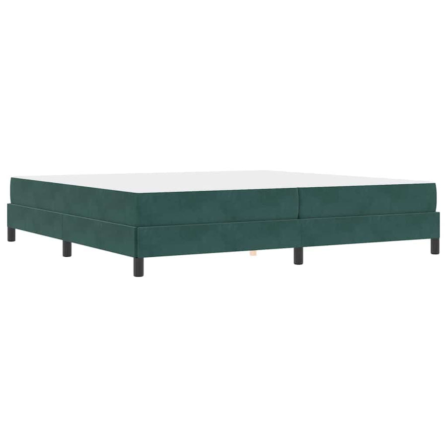 Boxspringbed met matras Donkergroen 200 x 200 cm Fluweel