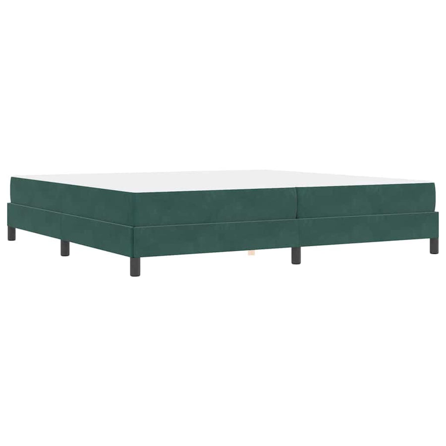 Boxspringbed met matras Donkergroen 200 x 200 cm Fluweel