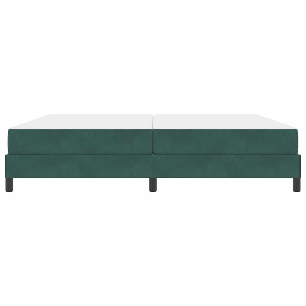 Boxspringbed met matras Donkergroen 200 x 200 cm Fluweel