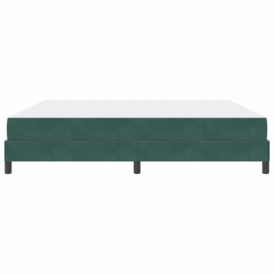 Boxspringbed met matras Donkergroen 200 x 200 cm Fluweel