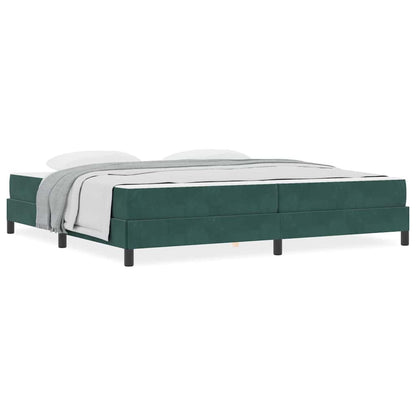 Boxspringbed met matras Donkergroen 200 x 200 cm Fluweel