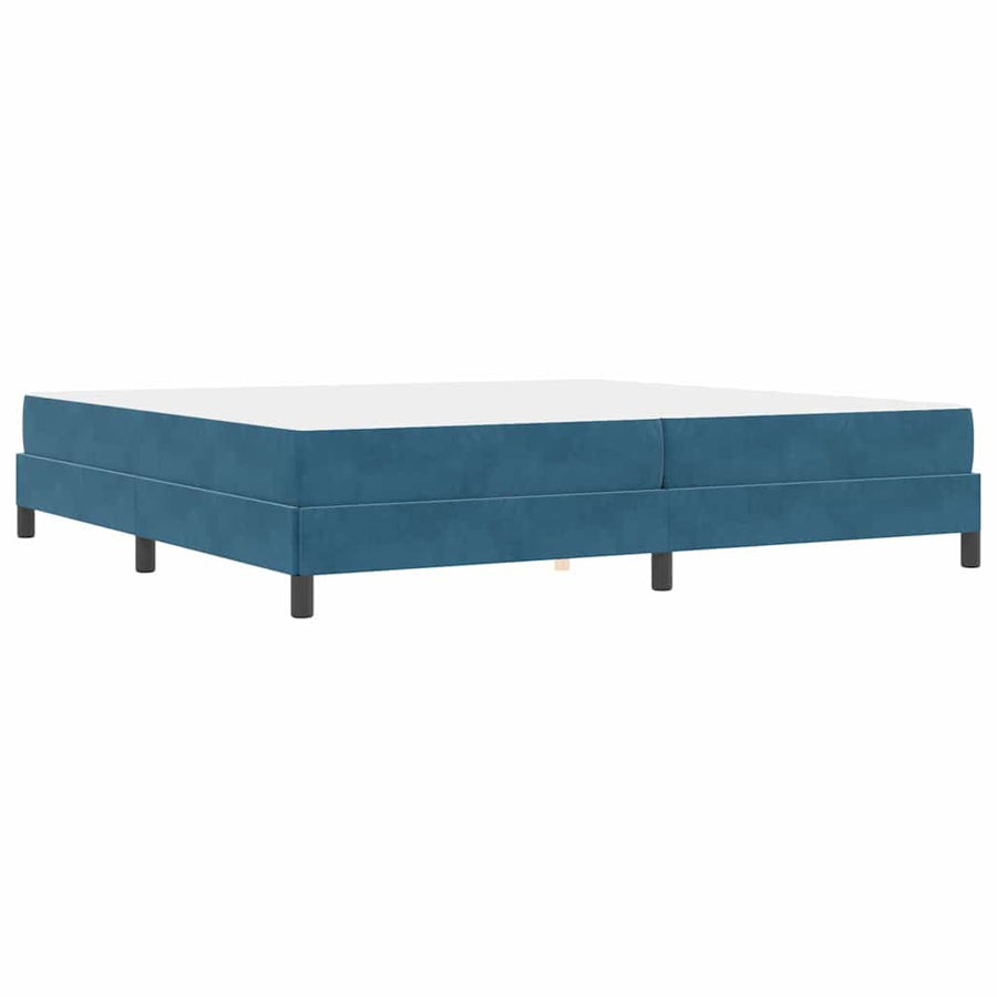 Boxspringbed met matras Donkerblauw 200 x 200 cm Fluweel