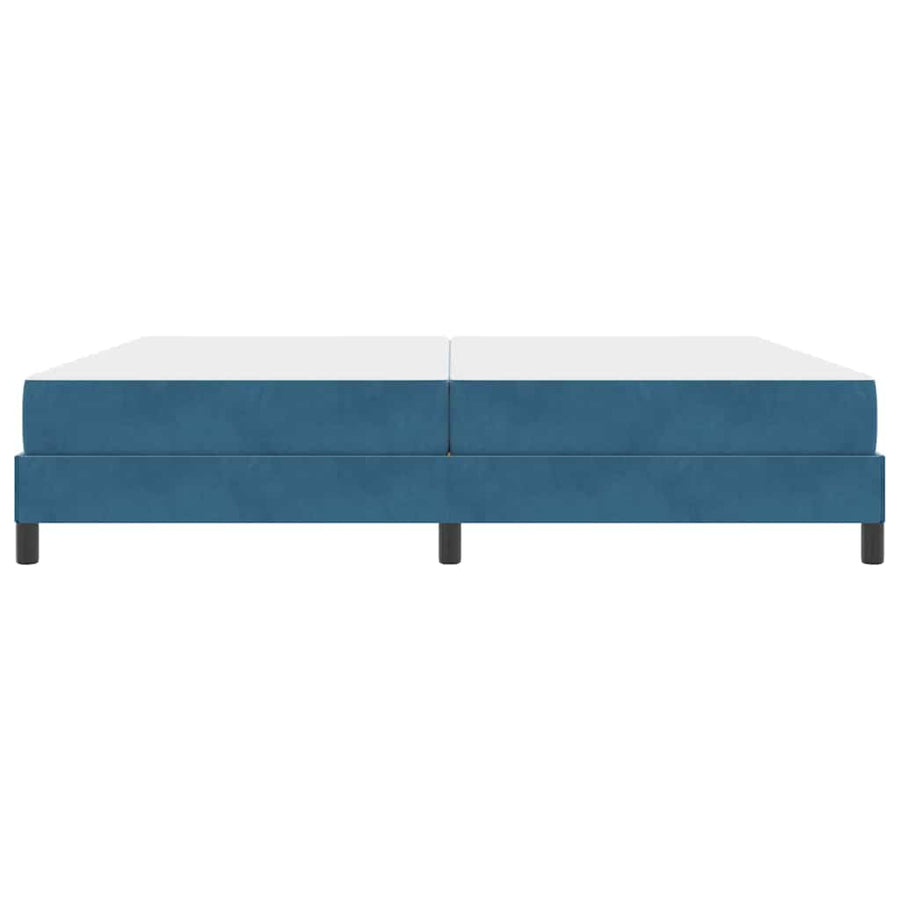 Boxspringbed met matras Donkerblauw 200 x 200 cm Fluweel
