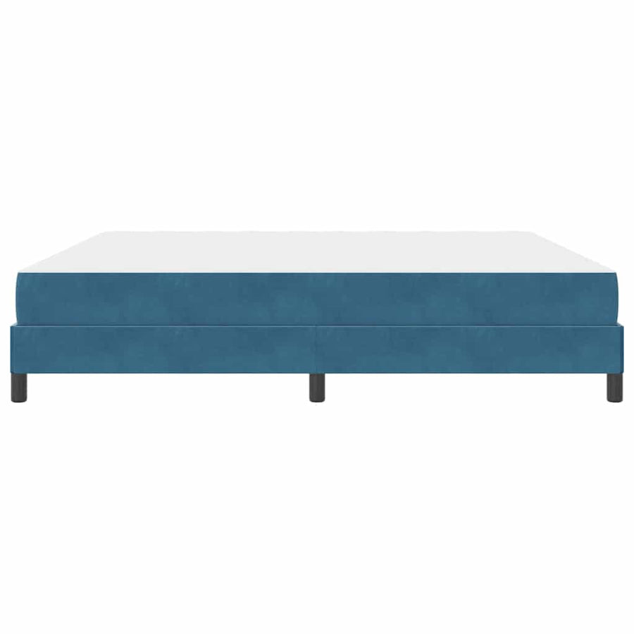 Boxspringbed met matras Donkerblauw 200 x 200 cm Fluweel