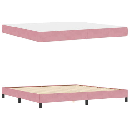 Boxspringbed met matras Roze 200 x 200 cm Fluweel