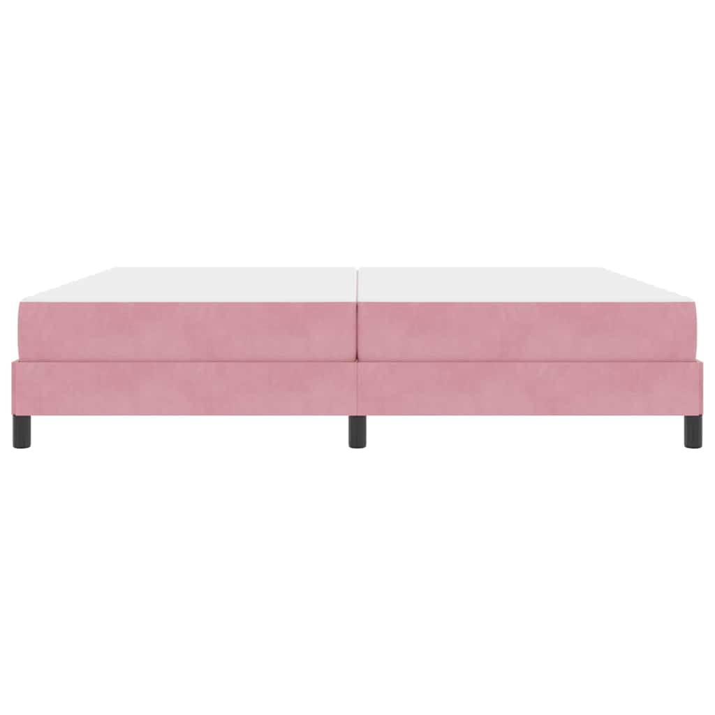Boxspringbed met matras Roze 200 x 200 cm Fluweel