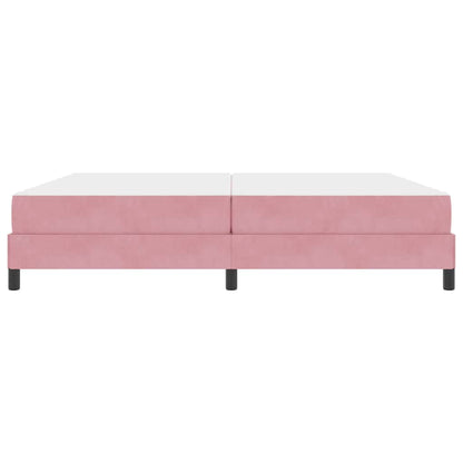 Boxspringbed met matras Roze 200 x 200 cm Fluweel