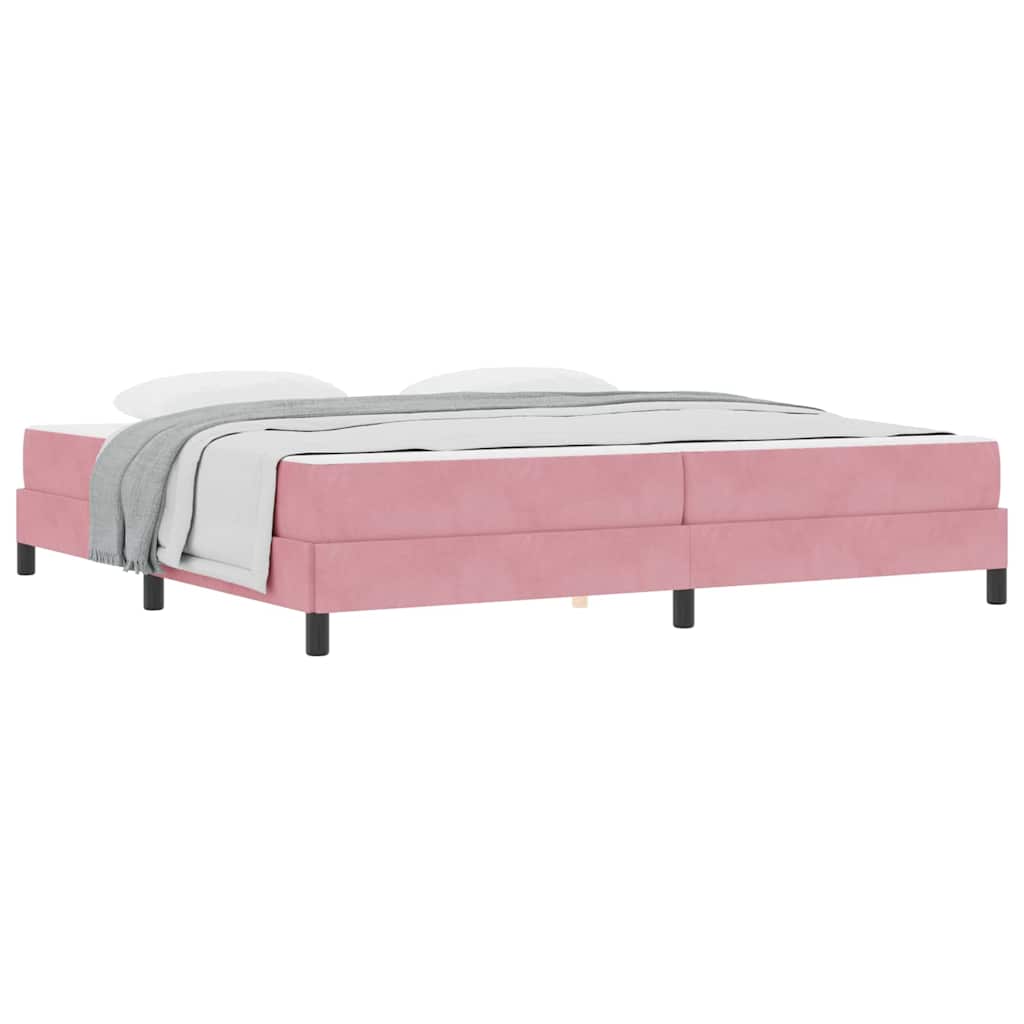 Boxspringbed met matras Roze 200 x 200 cm Fluweel