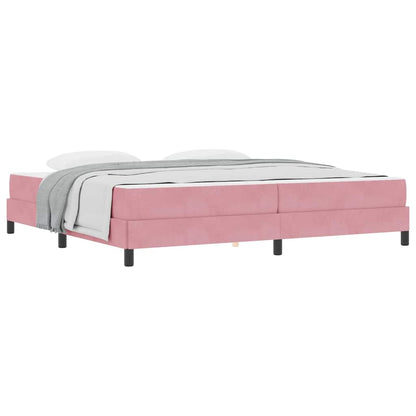 Boxspringbed met matras Roze 200 x 200 cm Fluweel