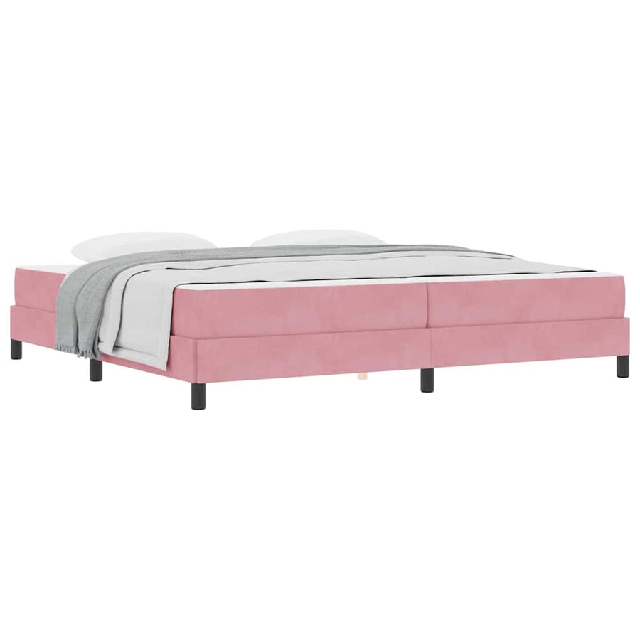 Boxspringbed met matras Roze 200 x 200 cm Fluweel