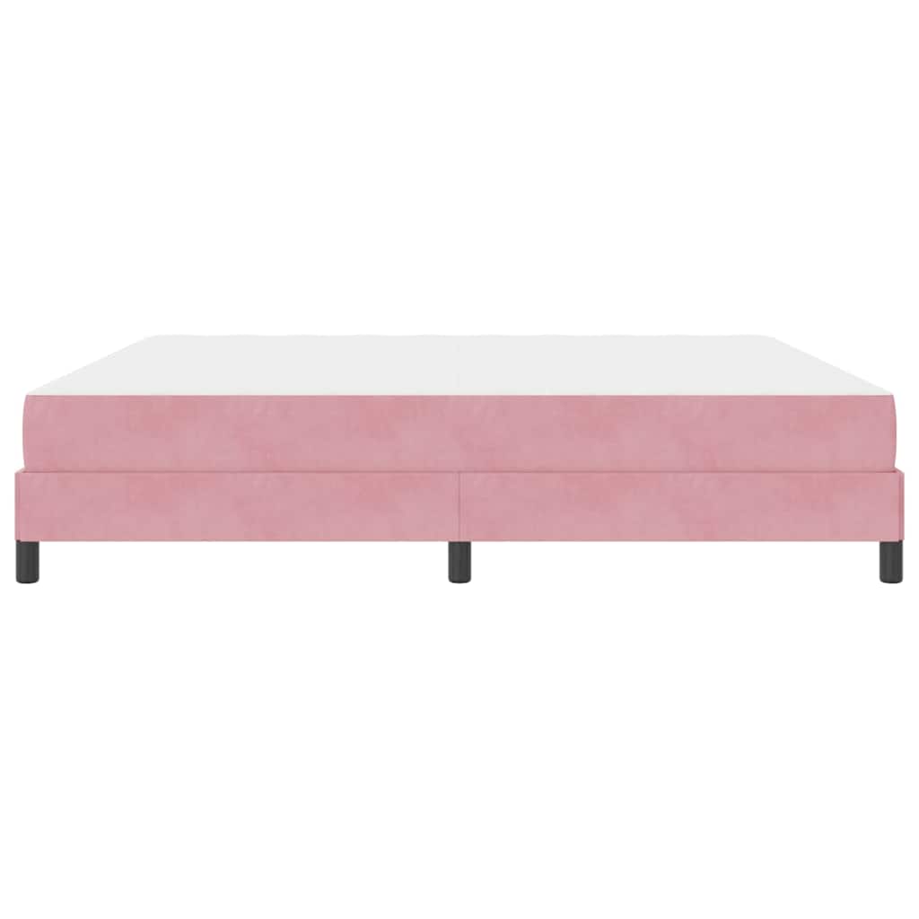 Boxspringbed met matras Roze 200 x 200 cm Fluweel