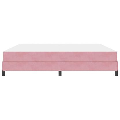 Boxspringbed met matras Roze 200 x 200 cm Fluweel
