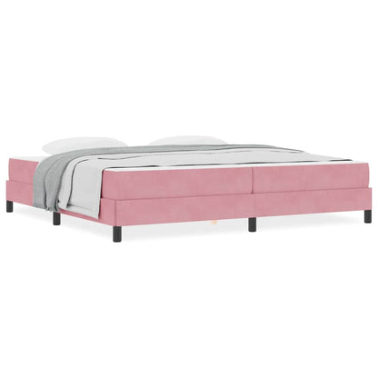 Boxspringbed met matras Roze 200 x 200 cm Fluweel