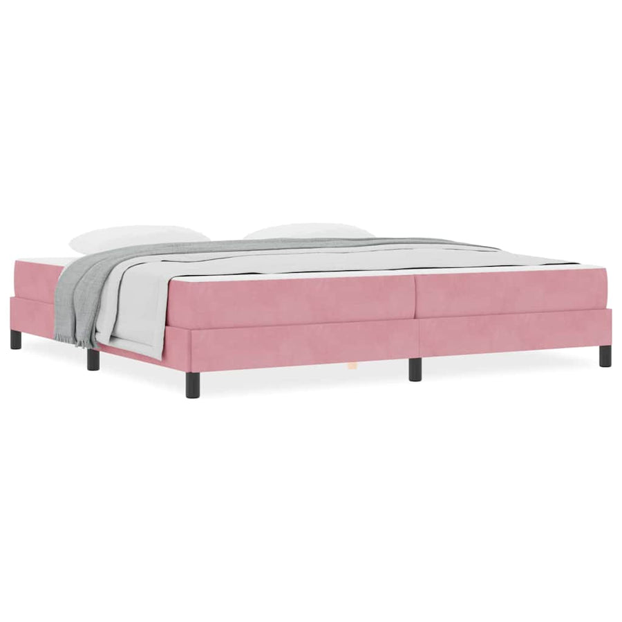 Boxspringbed met matras Roze 200 x 200 cm Fluweel