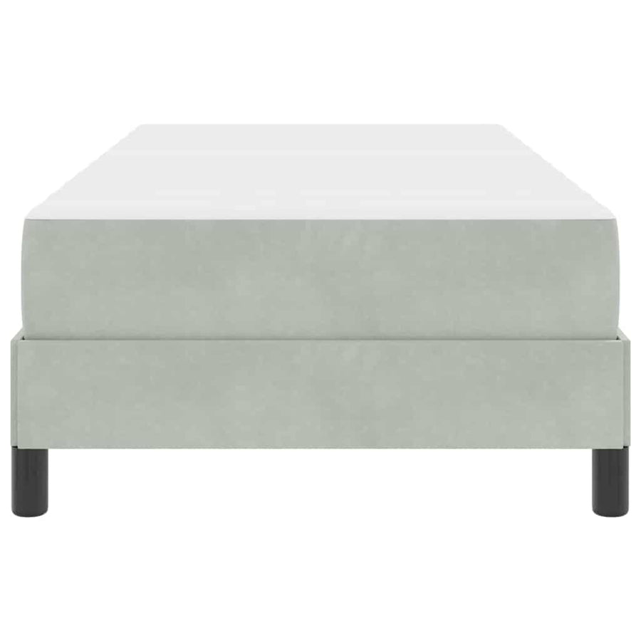 Boxspringbed met matras Lichtgrijs 80 x 210 cm Fluweel