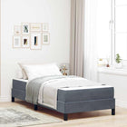 Box spring bed with mattress Dark grey 80 x 210 cm Fabric
