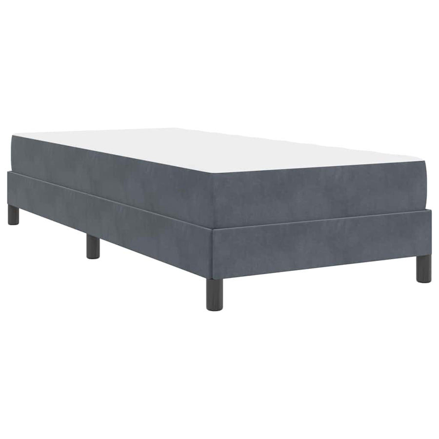 Boxspringbed met matras Donkergrijs 80 x 210 cm Fluweel