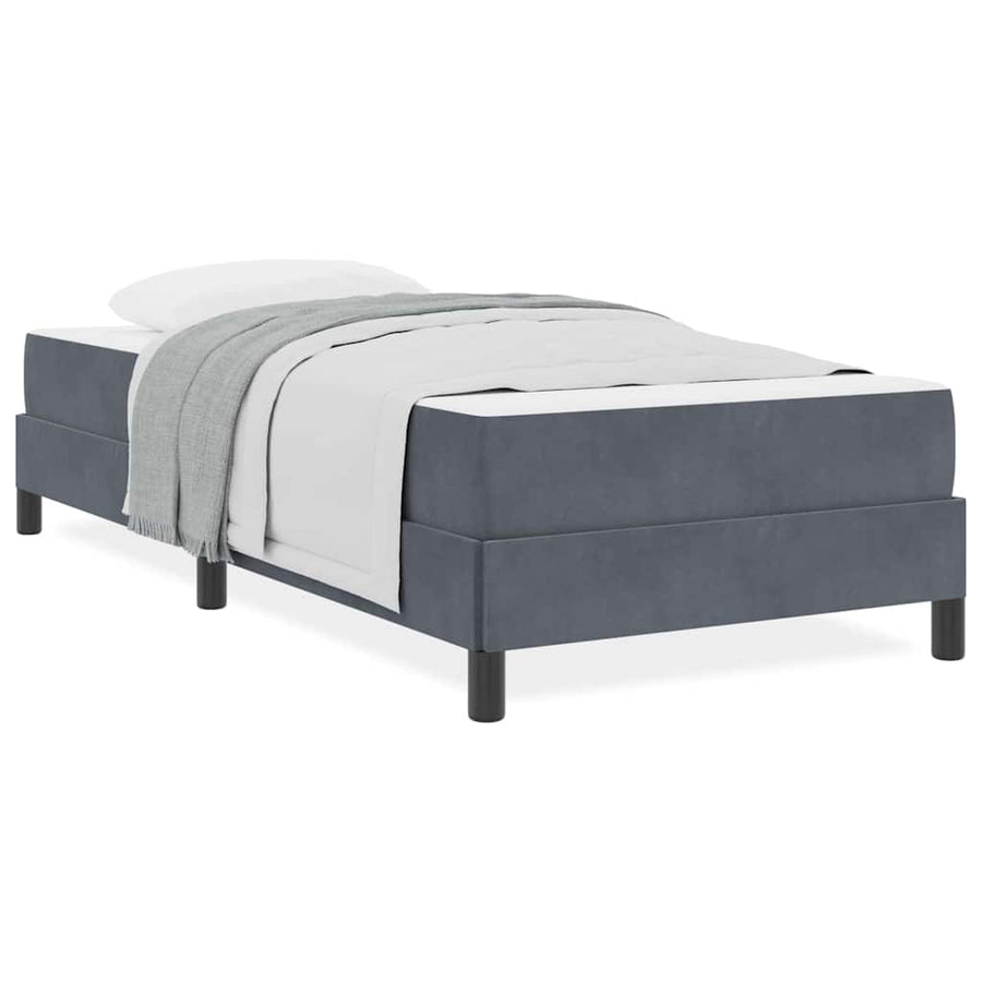 Boxspringbed met matras Donkergrijs 80 x 210 cm Fluweel