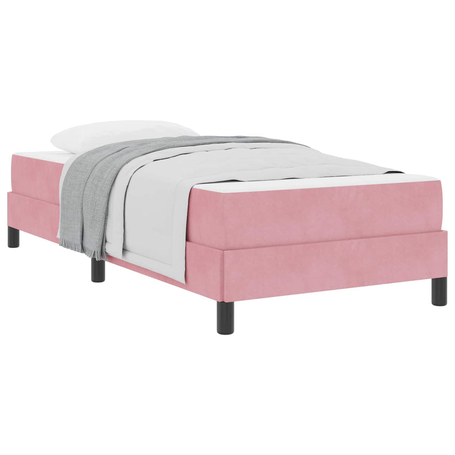 Boxspringbed met matras Roze 80 x 210 cm Stof