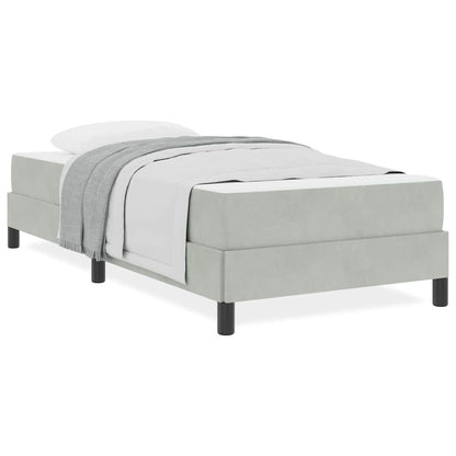 Boxspringbed met matras Lichtgrijs 90 x 210 cm Fluweel