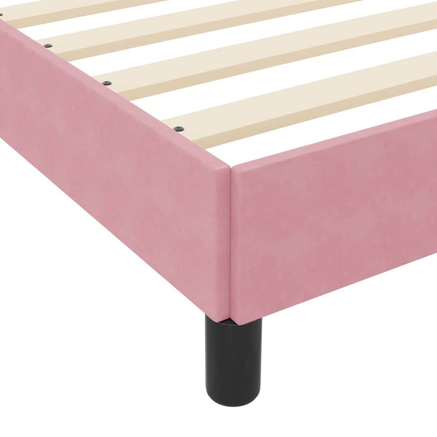 Boxspringbed met matras Roze 90 x 210 cm Stof