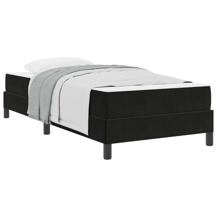 Boxspringbed Met Matras Zwart 100 X 210 Cm Stof Donkergrijs