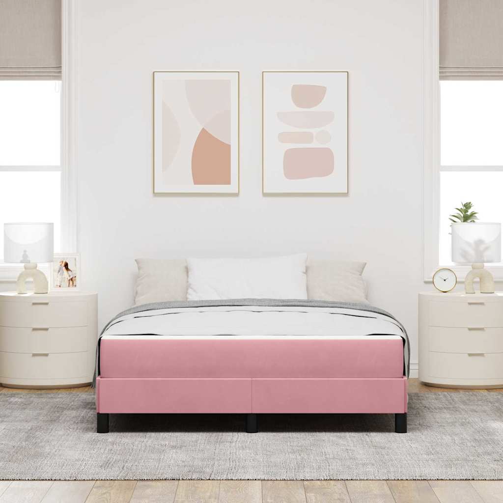 Boxspringbed met matras Roze 140 x 210 cm Fluweel