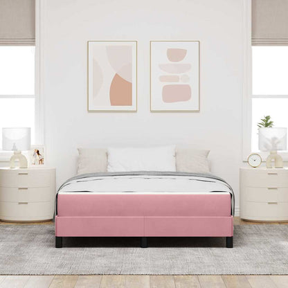 Boxspringbed met matras Roze 140 x 210 cm Fluweel
