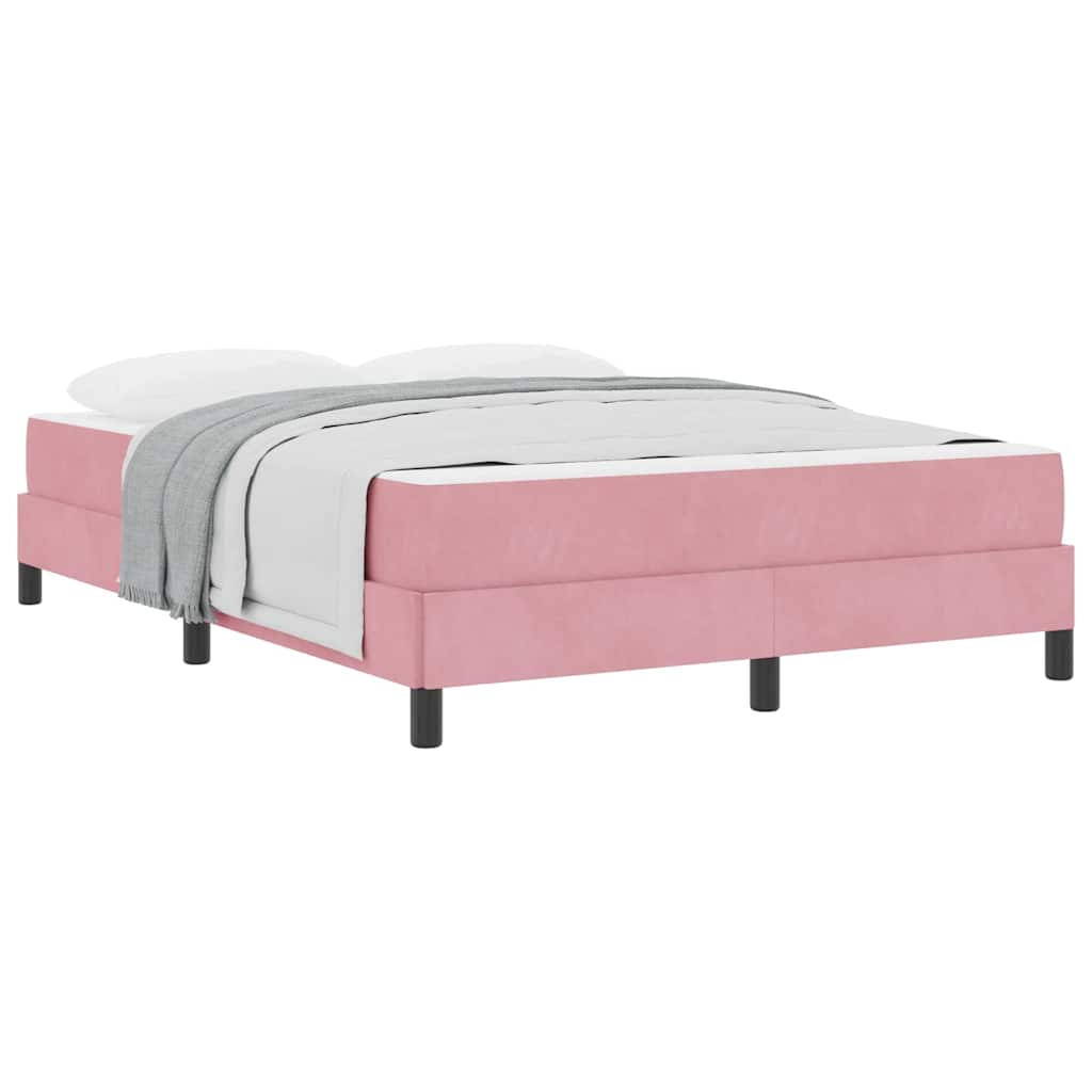 Boxspringbed met matras Roze 140 x 210 cm Fluweel