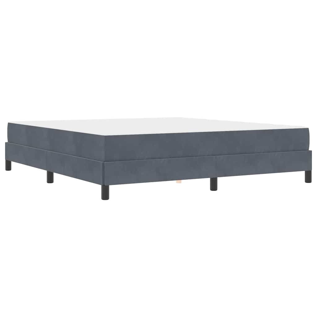 Boxspringbed met matras Donkergrijs 180 x 210 cm Stof