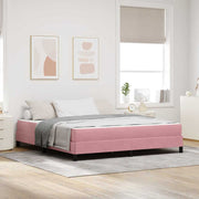 Boxspringbed met matras 180x210 cm roze