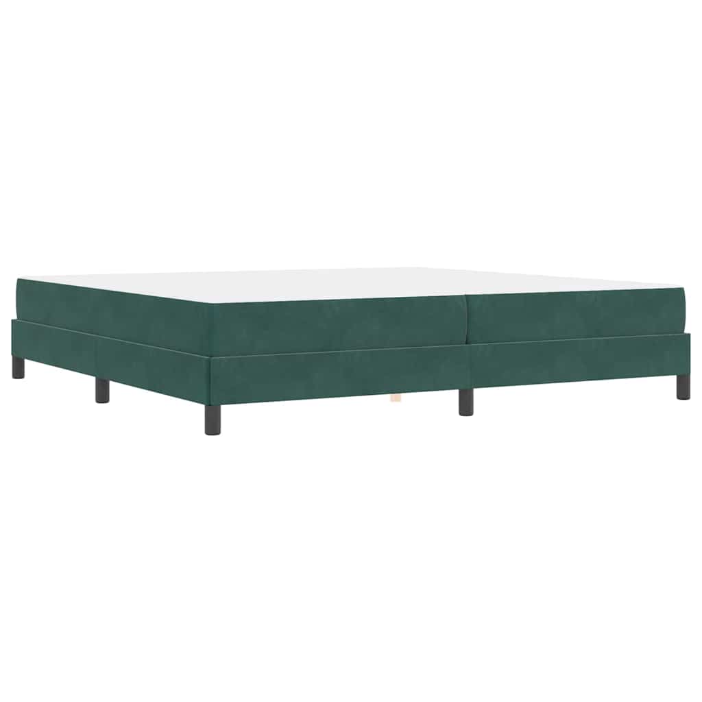 Boxspringbed met matras Donkergroen 200 x 210 cm Fluweel