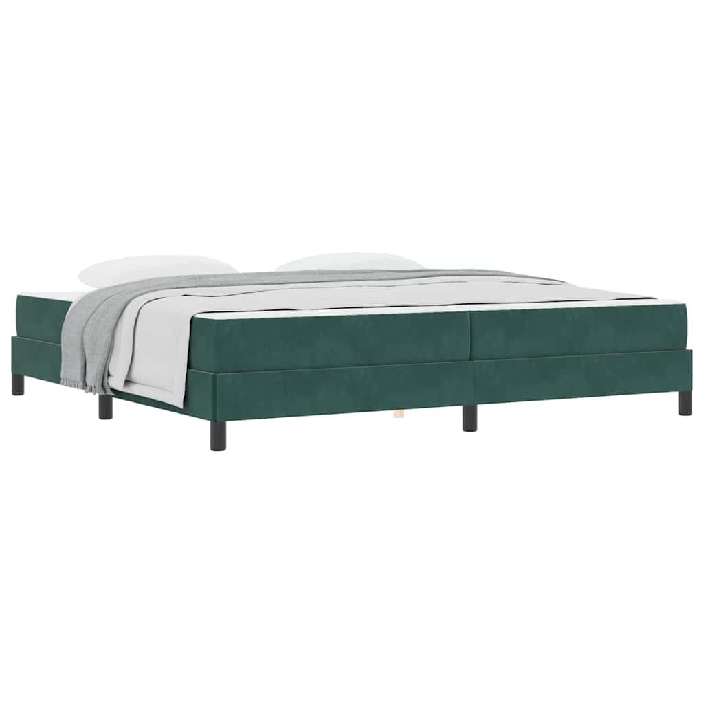 Boxspringbed met matras Donkergroen 200 x 210 cm Fluweel