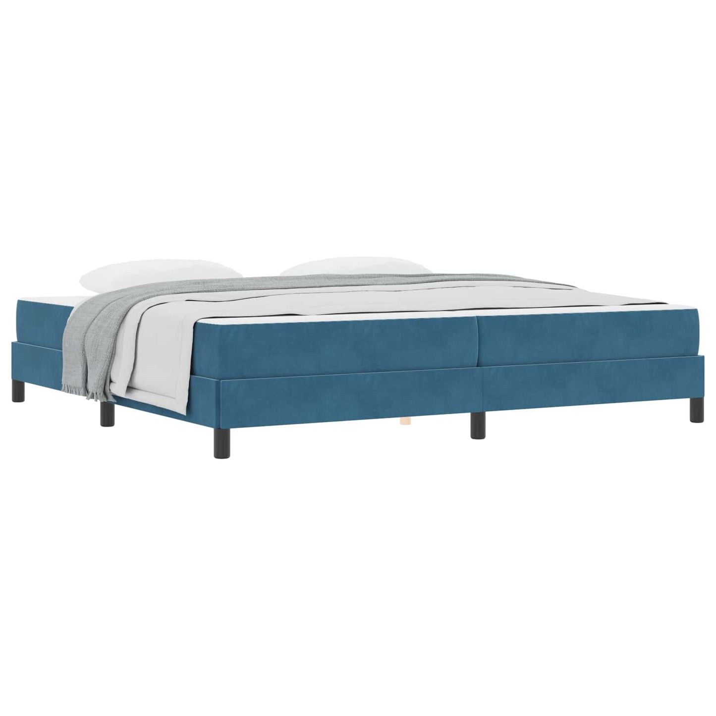 Boxspringbed met matras Donkerblauw 200 x 210 cm Stof