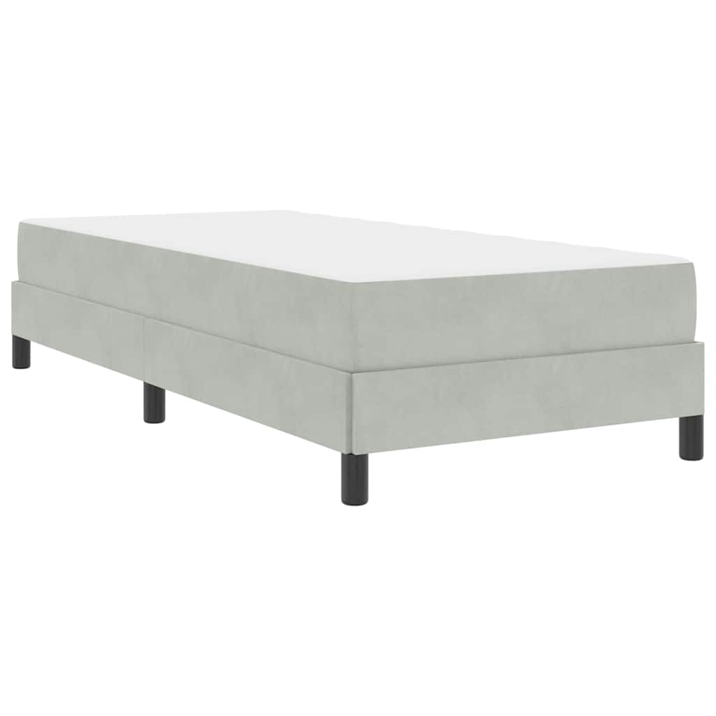 Boxspringbed met matras Lichtgrijs 80 x 220 cm Fluweel