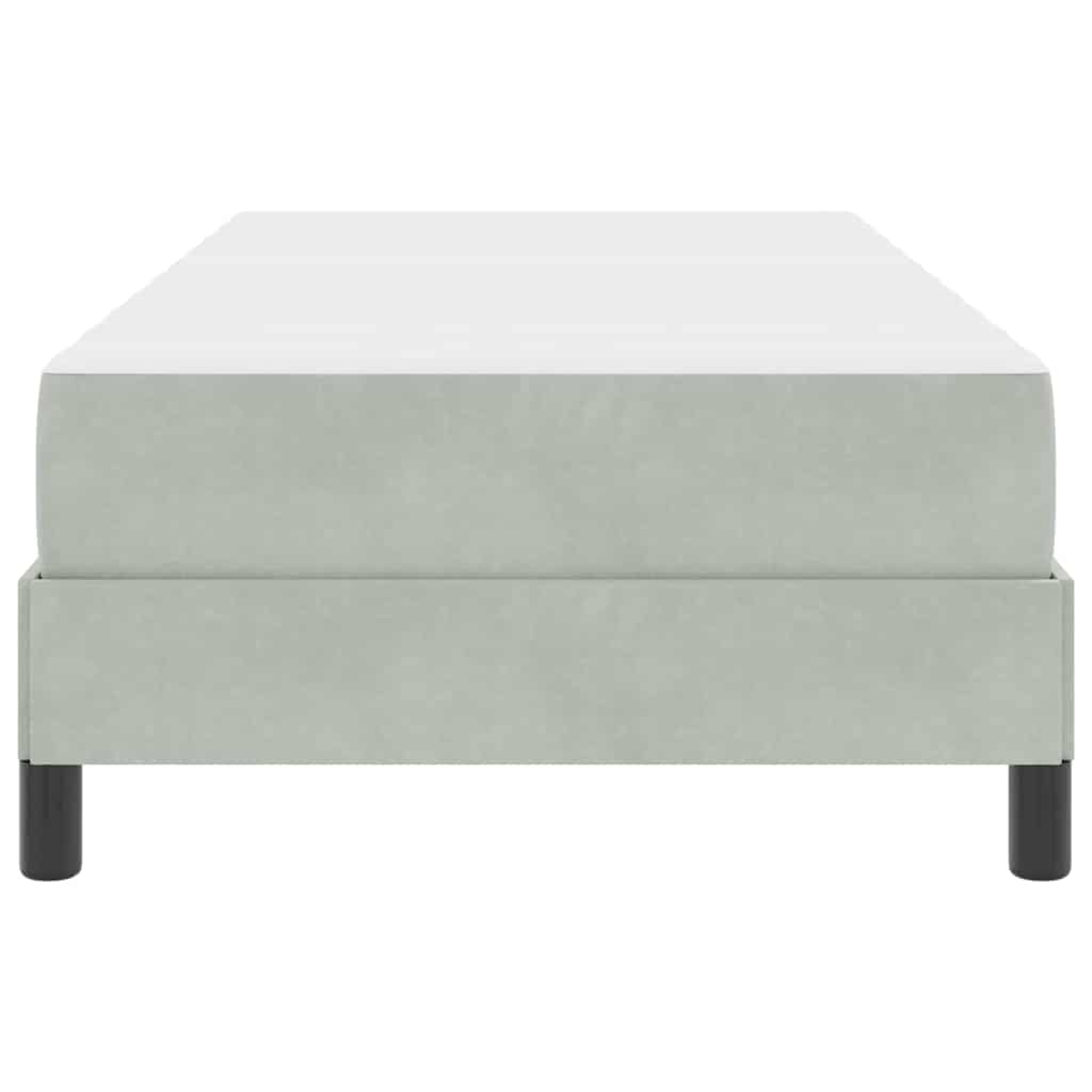 Boxspringbed met matras Lichtgrijs 80 x 220 cm Fluweel