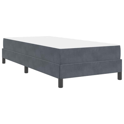 Boxspringbed met matras Donkergrijs 80 x 220 cm Fluweel