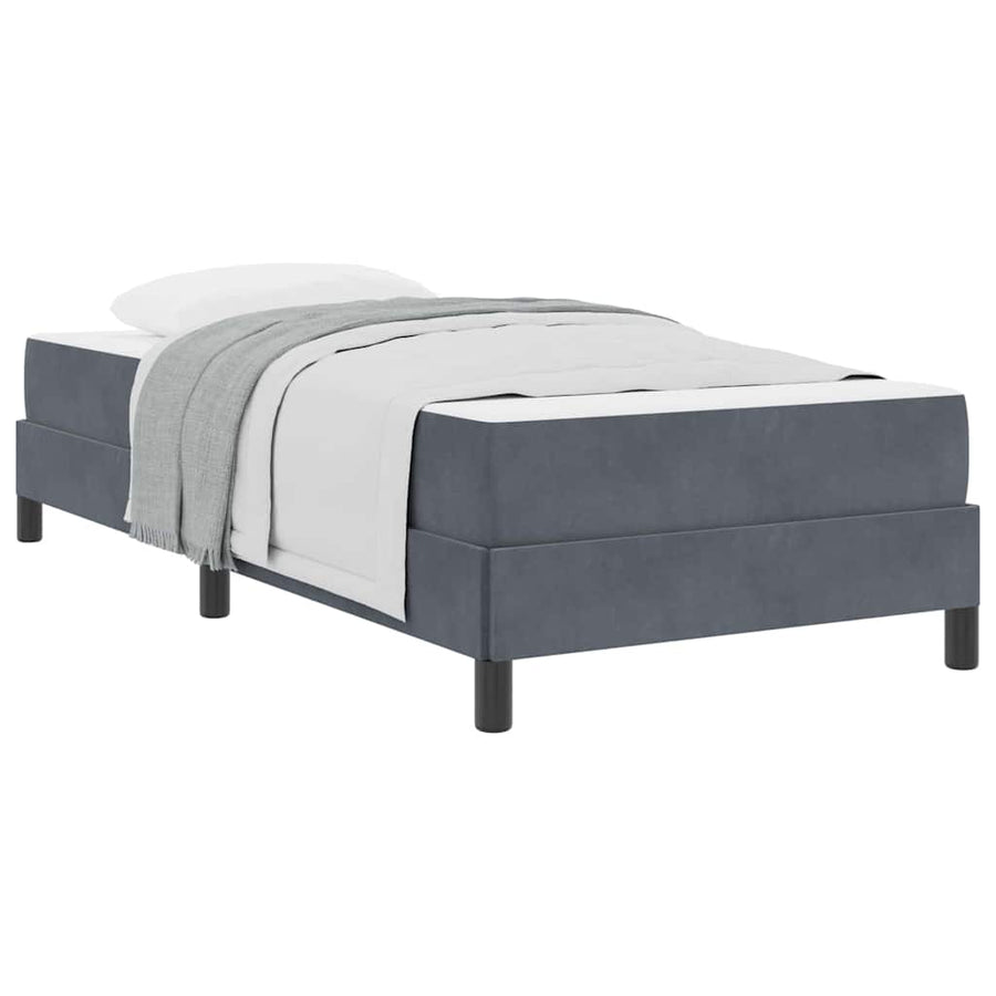 Boxspringbed met matras Donkergrijs 80 x 220 cm Fluweel