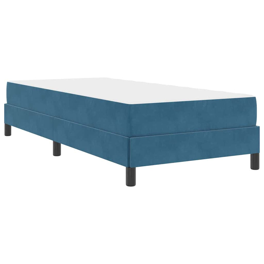 Boxspringbed met matras Donkerblauw 80 x 220 cm Fluweel