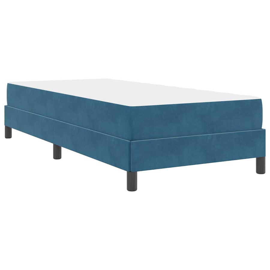 Boxspringbed met matras Donkerblauw 80 x 220 cm Fluweel