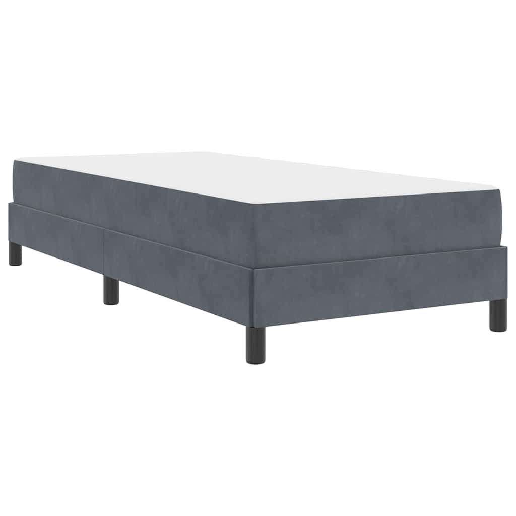 Boxspringbed met matras Donkergrijs 90 x 220 cm Fluweel