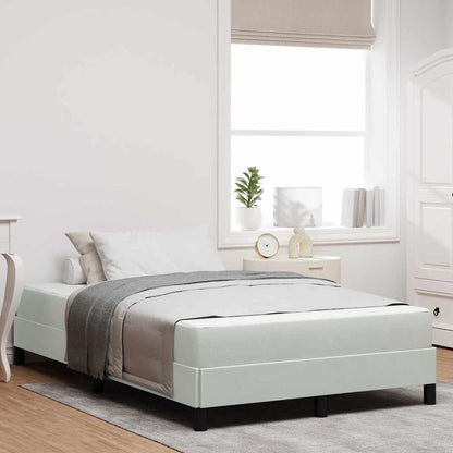 Boxspringbed met matras Lichtgrijs 120 x 220 cm Stof