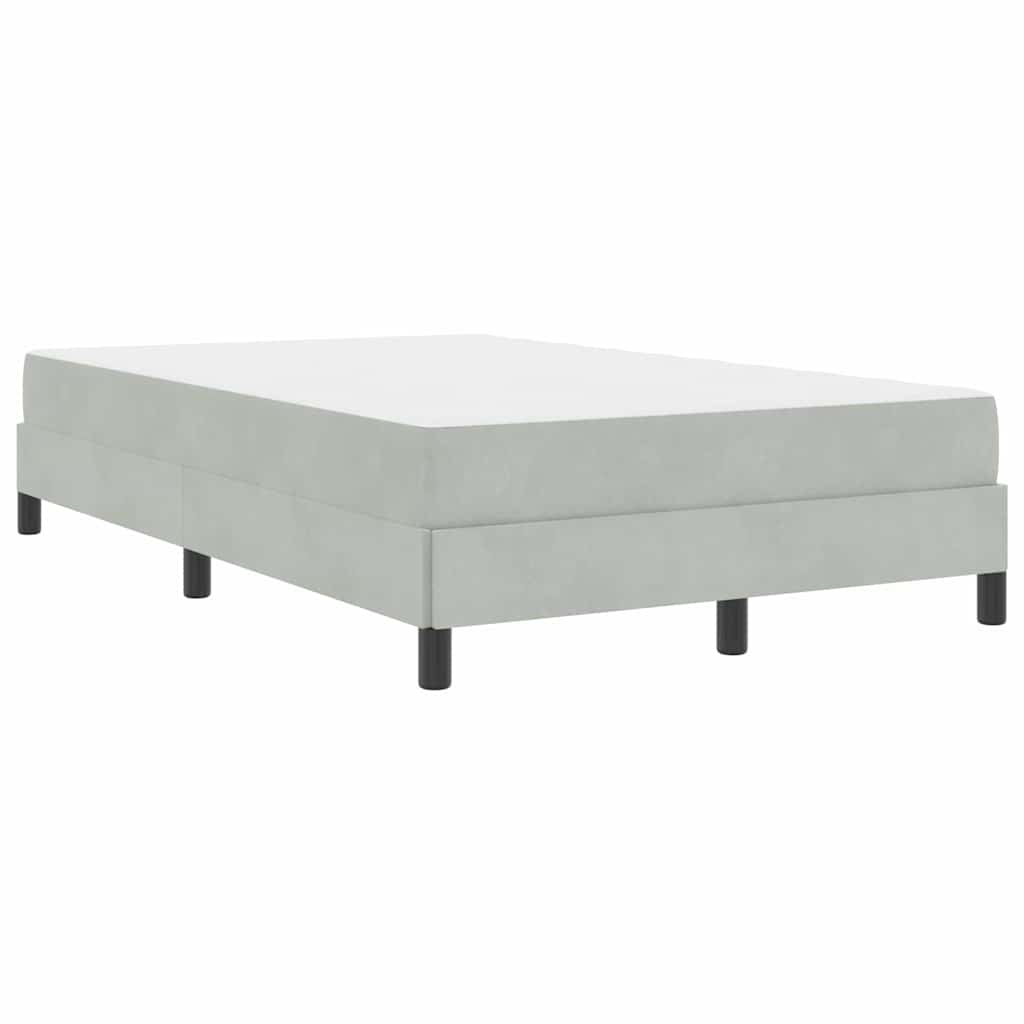 Boxspringbed met matras Lichtgrijs 120 x 220 cm Stof