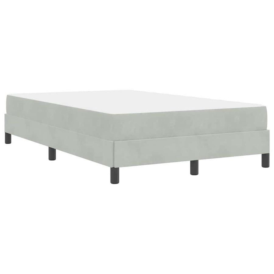 Boxspringbed met matras Lichtgrijs 120 x 220 cm Stof